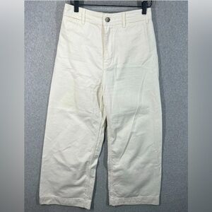 We The Free People high rise white wide leg pants